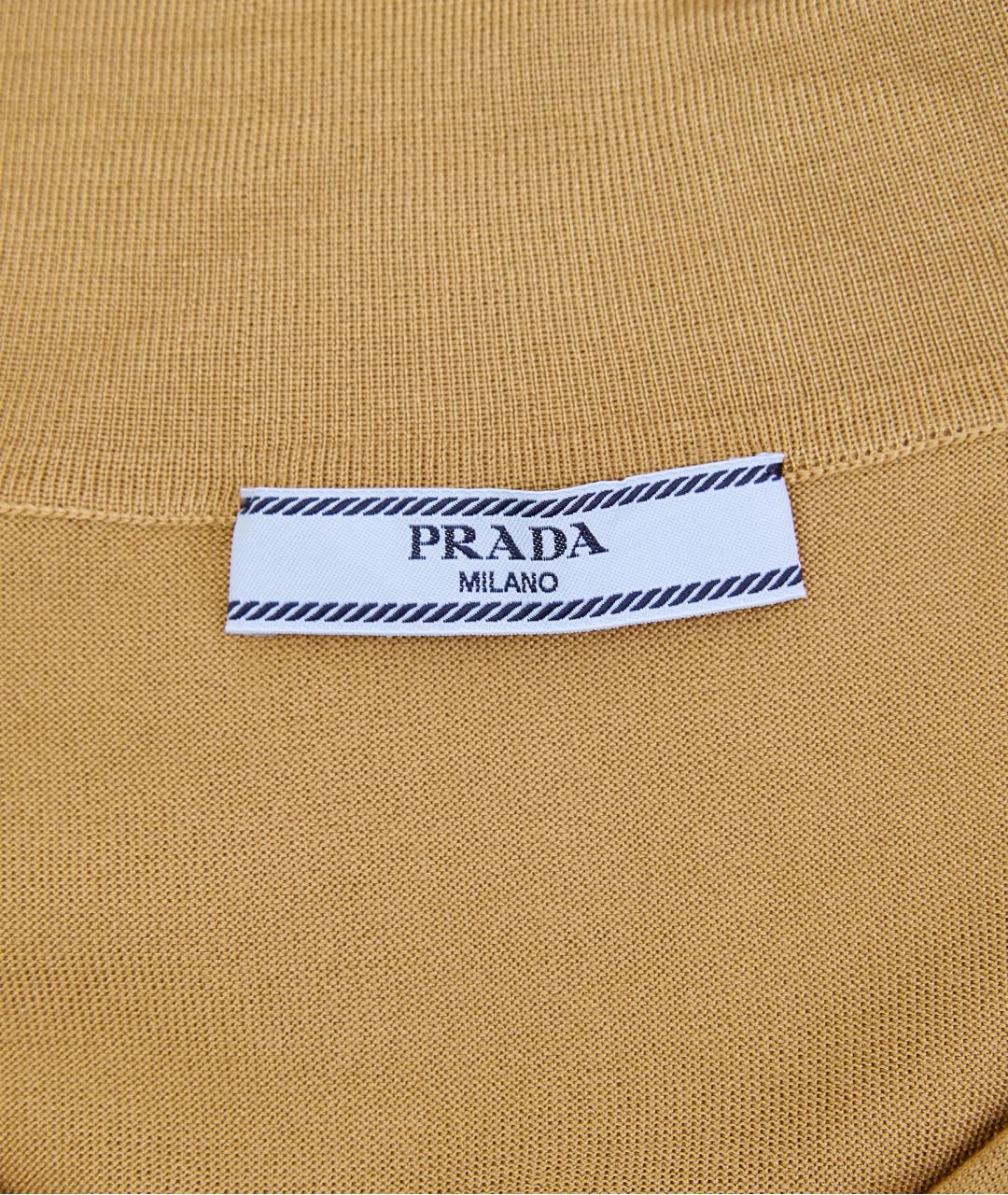 PRADA Горчичный шерстяной джемпер / свитер, фото 2