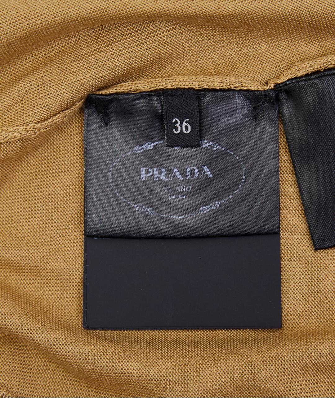 PRADA Горчичный шерстяной джемпер / свитер, фото 3
