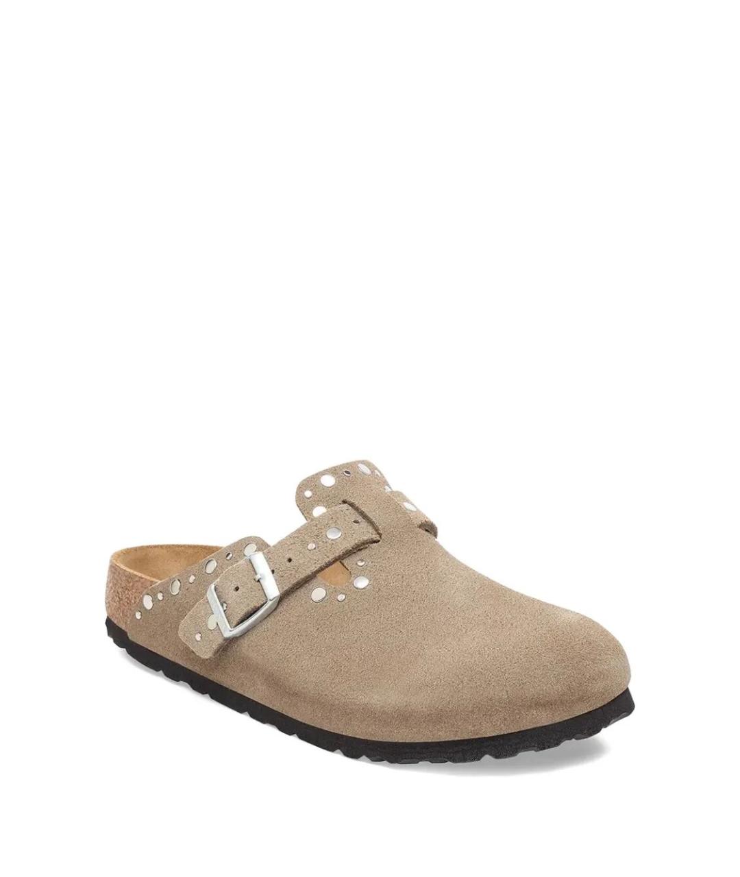 BIRKENSTOCK Бежевые замшевые мюли, фото 2