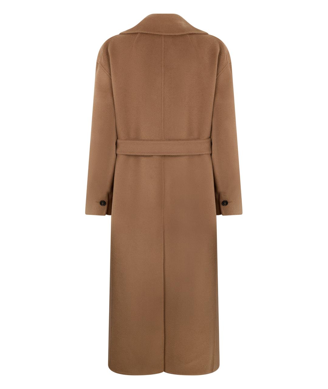 'S MAX MARA Коричневое шерстяное пальто, фото 2