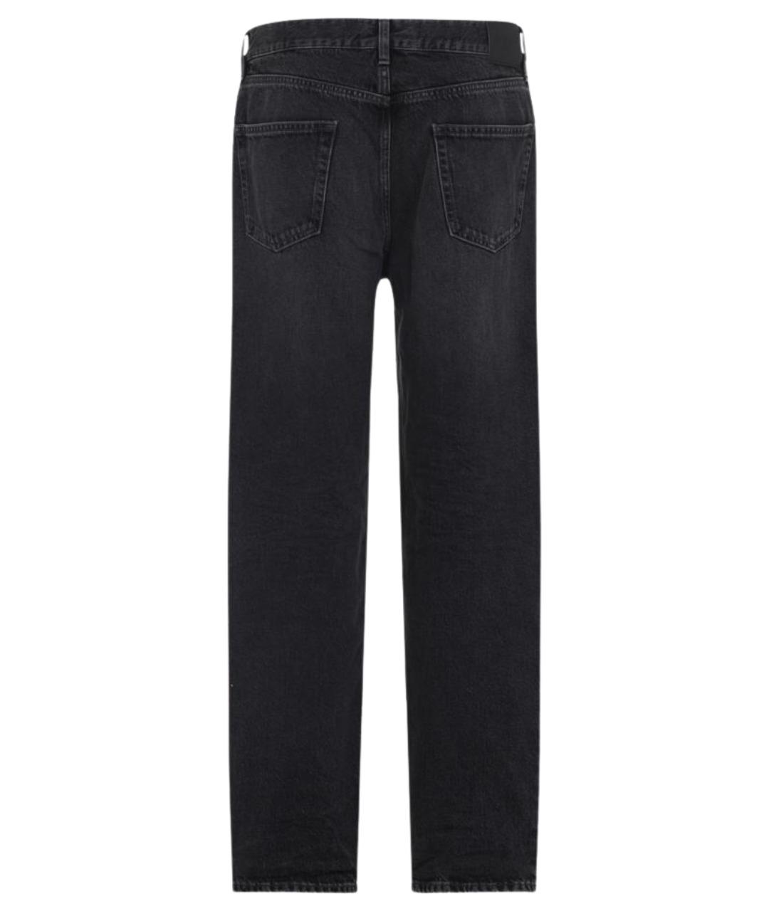 SAINT LAURENT Черные хлопковые прямые джинсы, фото 2