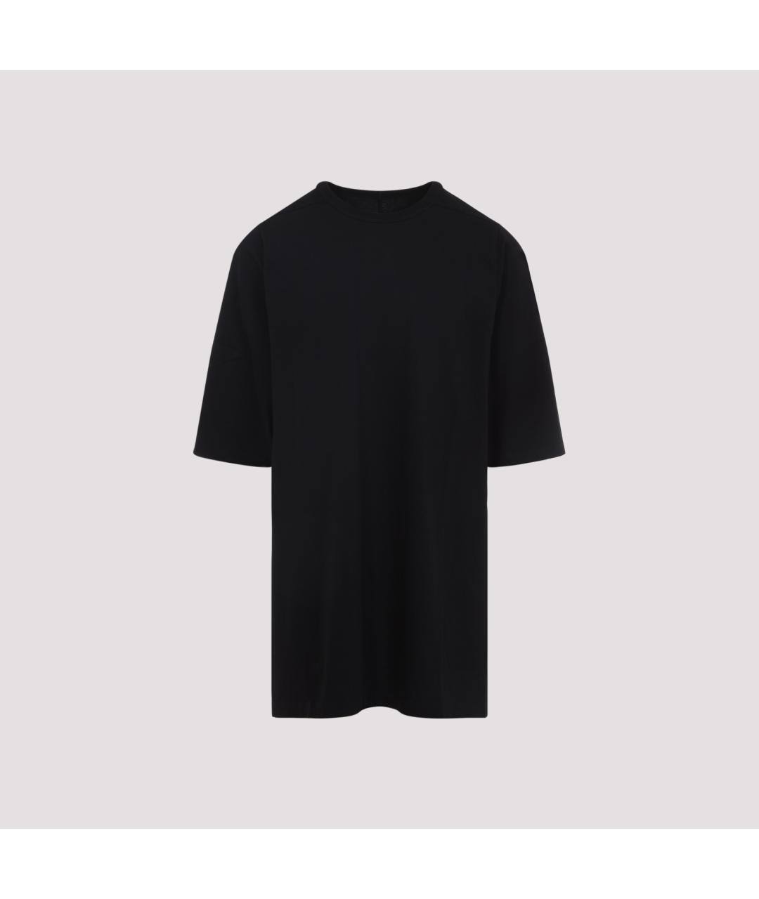 RICK OWENS Черная хлопковая футболка, фото 2