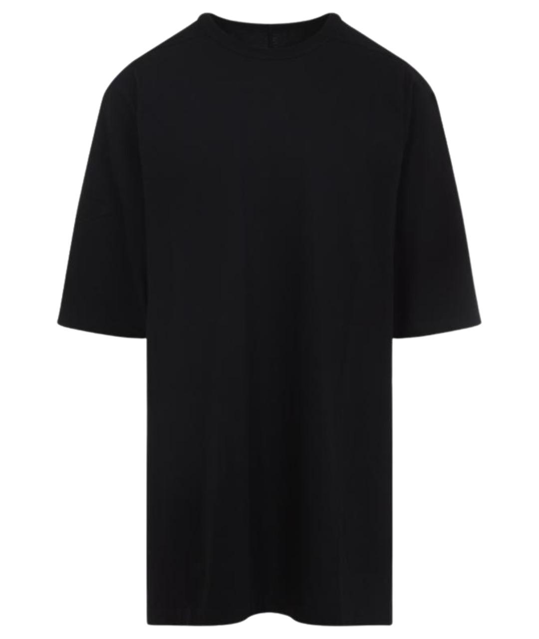 RICK OWENS Черная хлопковая футболка, фото 1