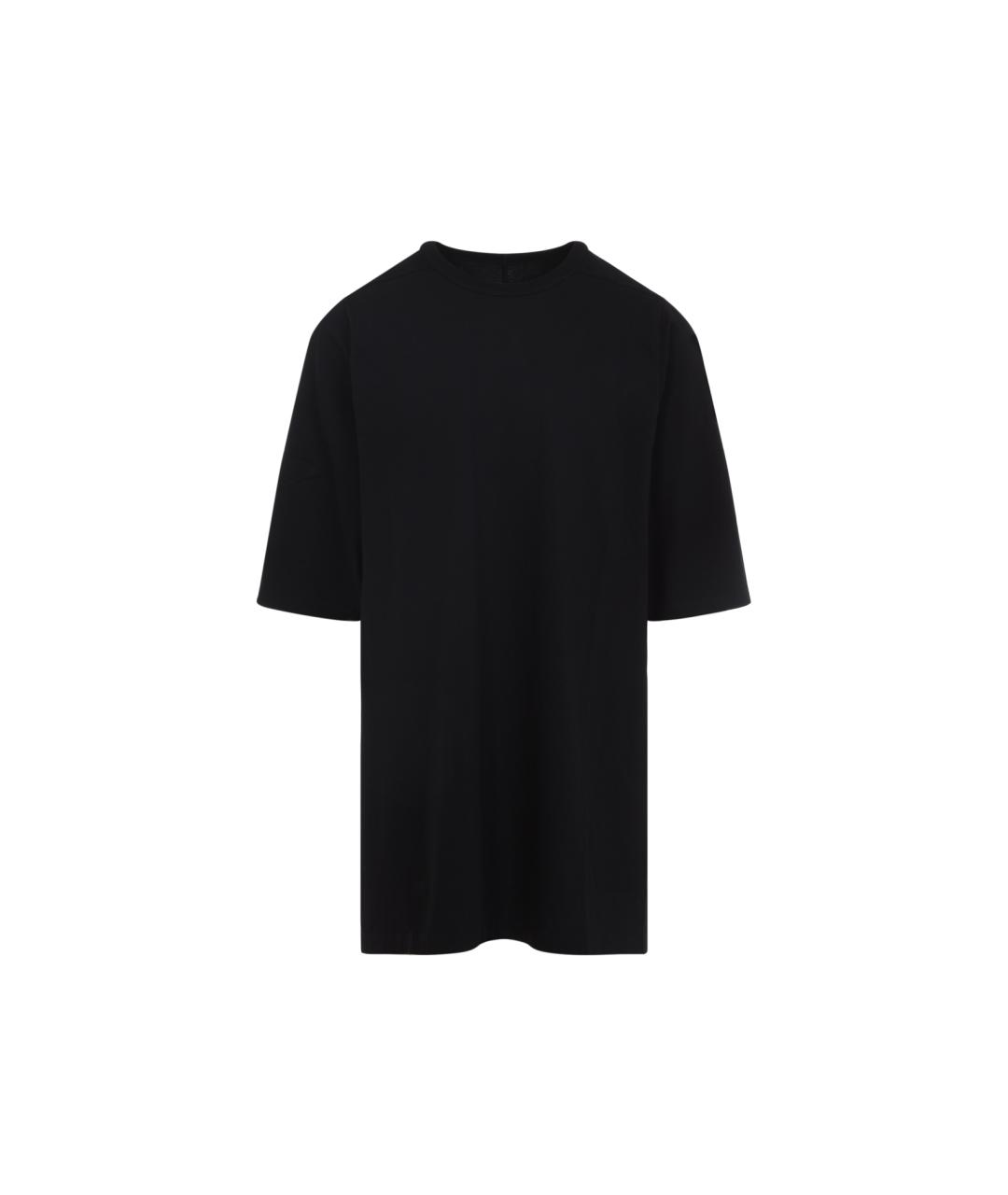 RICK OWENS Черная хлопковая футболка, фото 5