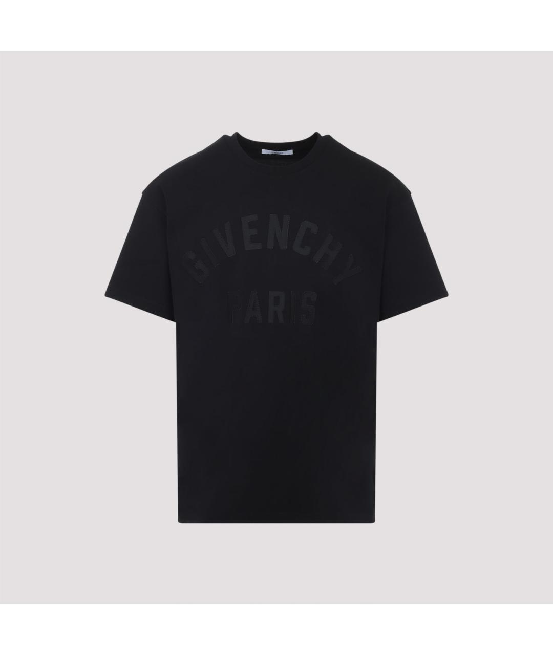 GIVENCHY Черная хлопковая футболка, фото 2