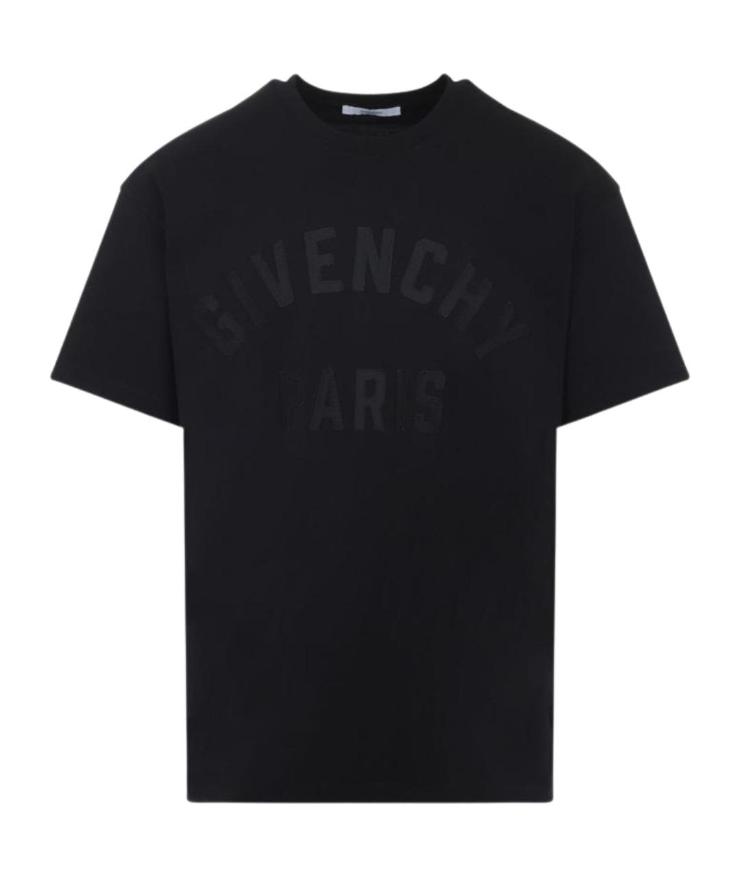 GIVENCHY Черная хлопковая футболка, фото 1