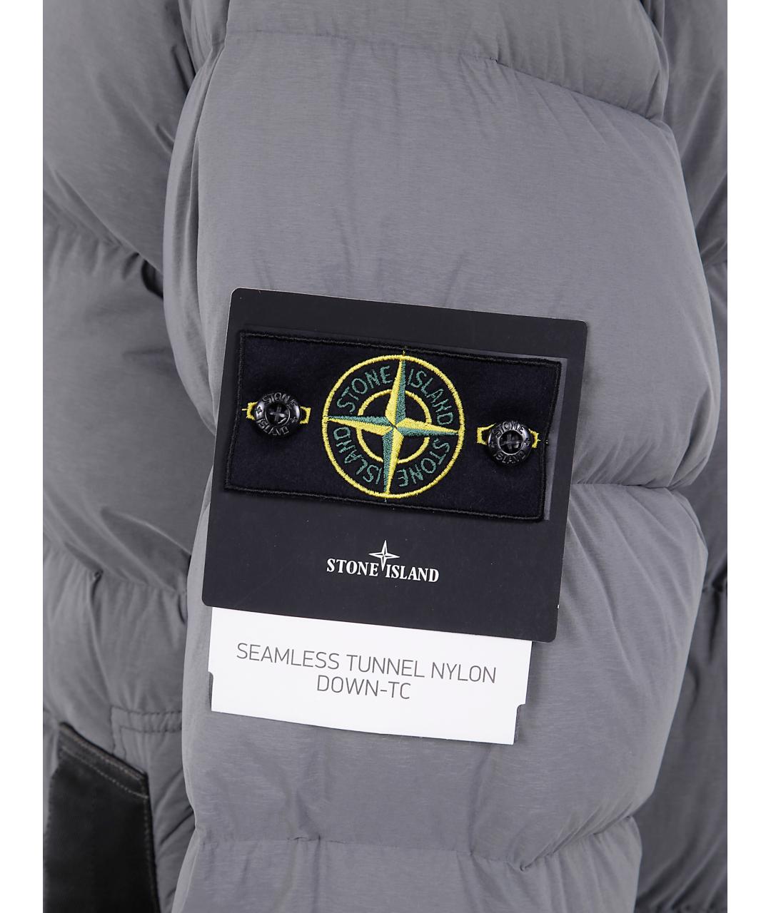 STONE ISLAND Серая полиэстеровая куртка, фото 3