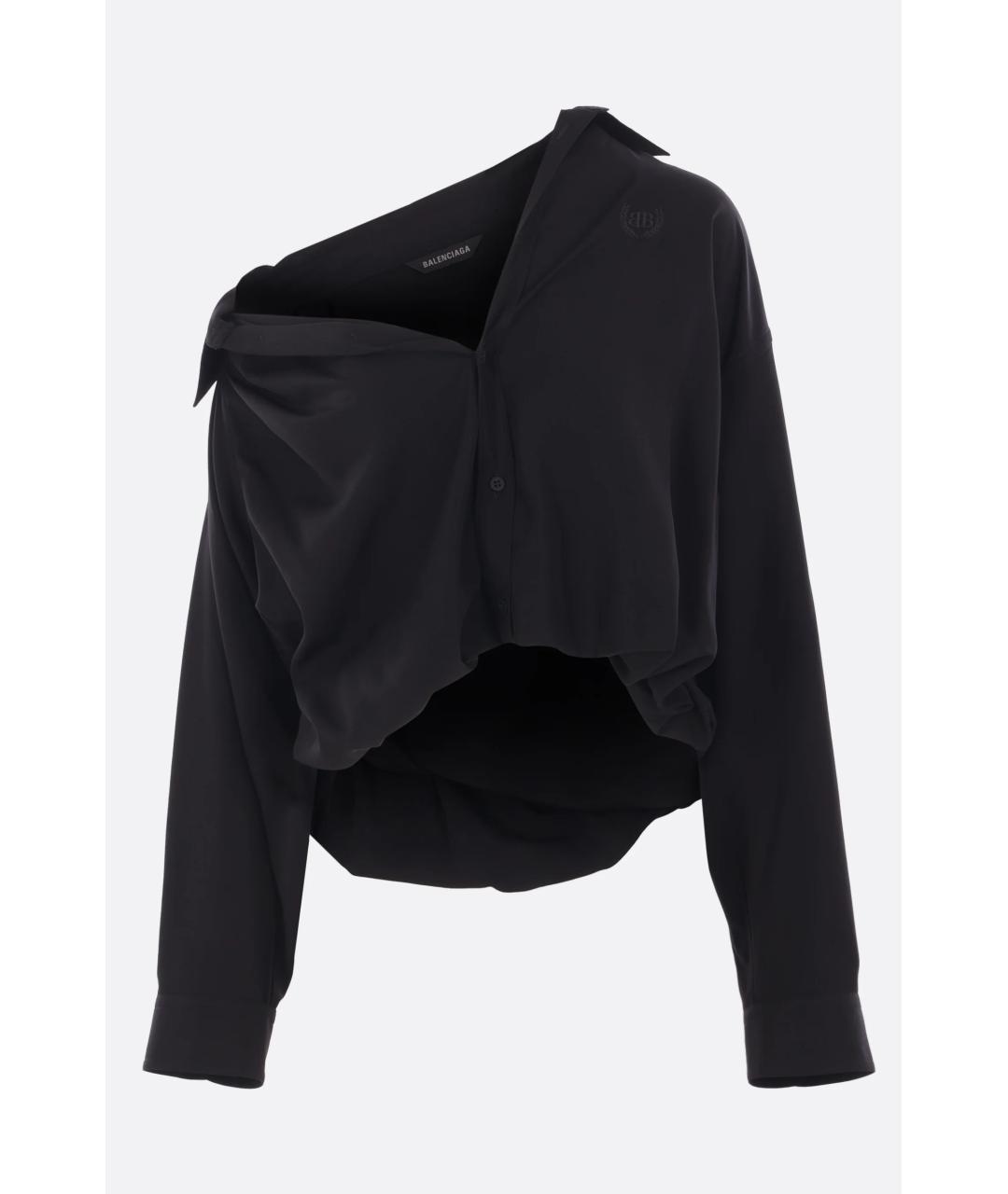 BALENCIAGA Черная рубашка, фото 3