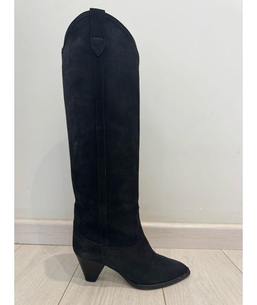 ISABEL MARANT Антрацитовые замшевые сапоги, фото 6