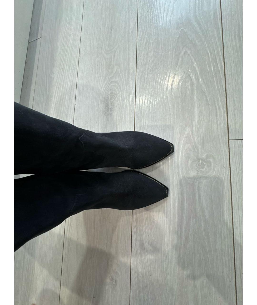 ISABEL MARANT Антрацитовые замшевые сапоги, фото 3