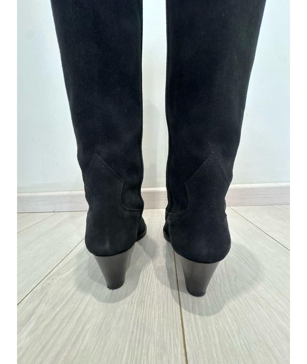 ISABEL MARANT Антрацитовые замшевые сапоги, фото 4