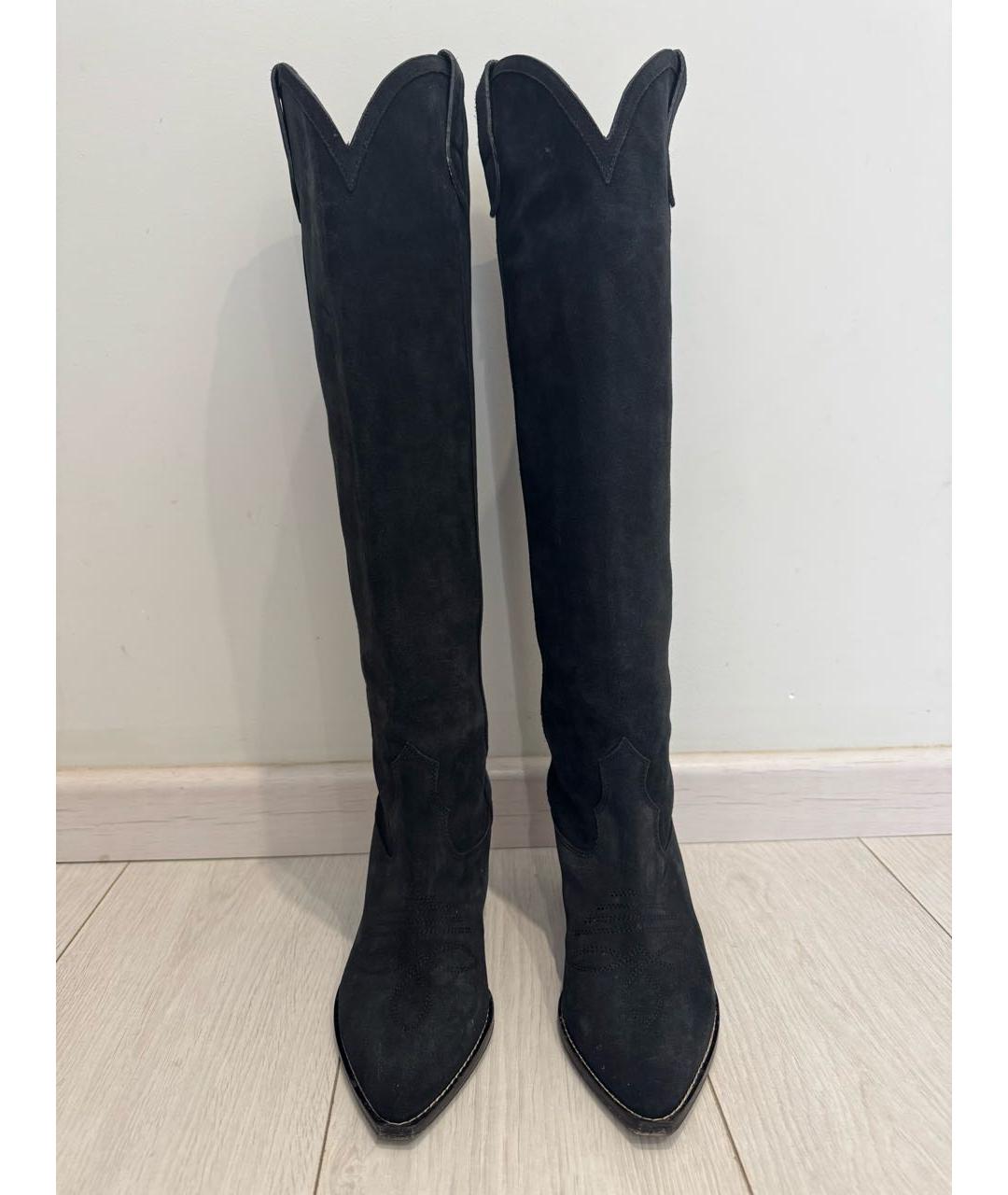 ISABEL MARANT Антрацитовые замшевые сапоги, фото 2