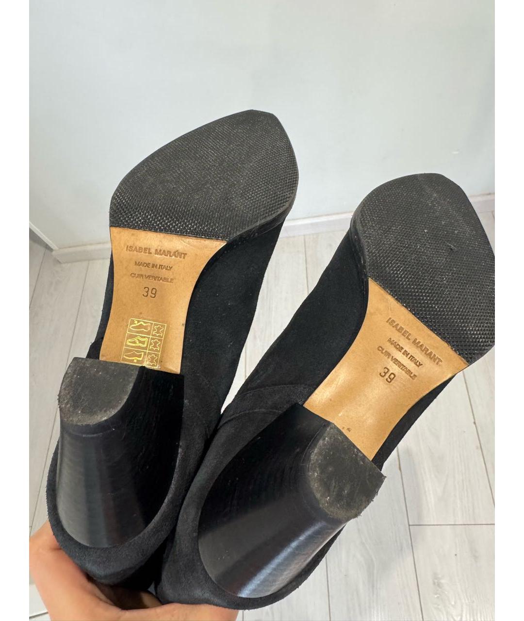 ISABEL MARANT Антрацитовые замшевые сапоги, фото 5