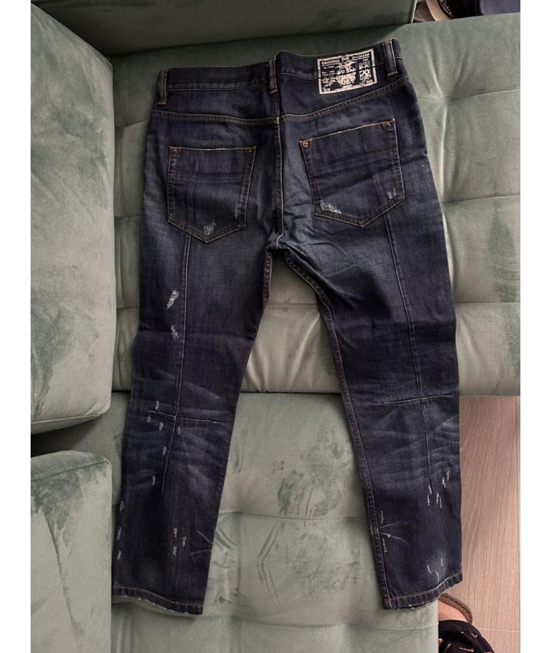 DOLCE&GABBANA Темно-синие хлопковые прямые джинсы, фото 2