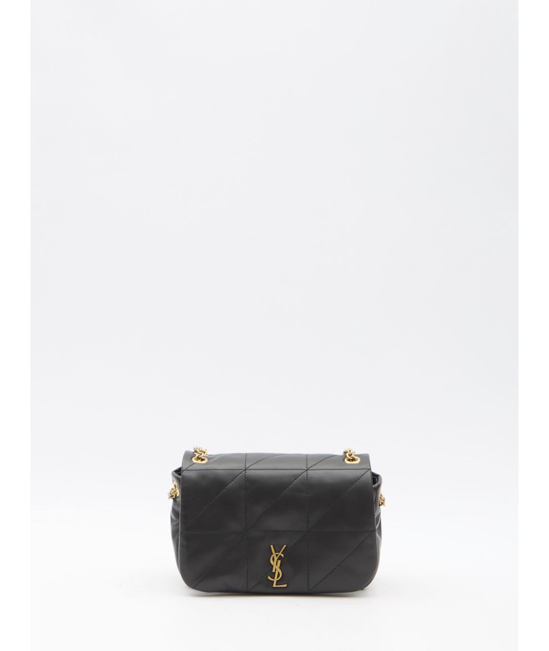 SAINT LAURENT Черная кожаная сумка через плечо, фото 6