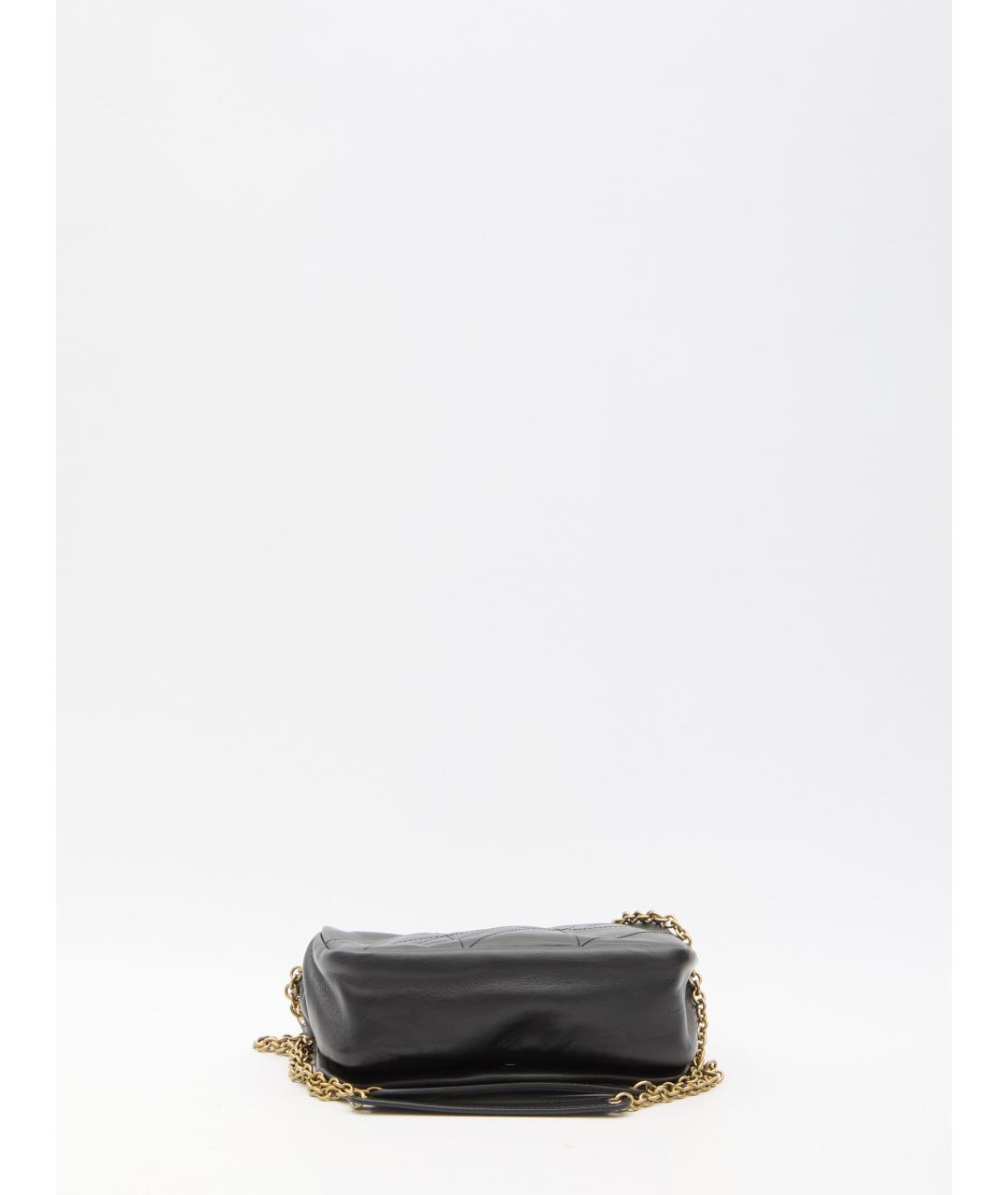 SAINT LAURENT Черная кожаная сумка через плечо, фото 3