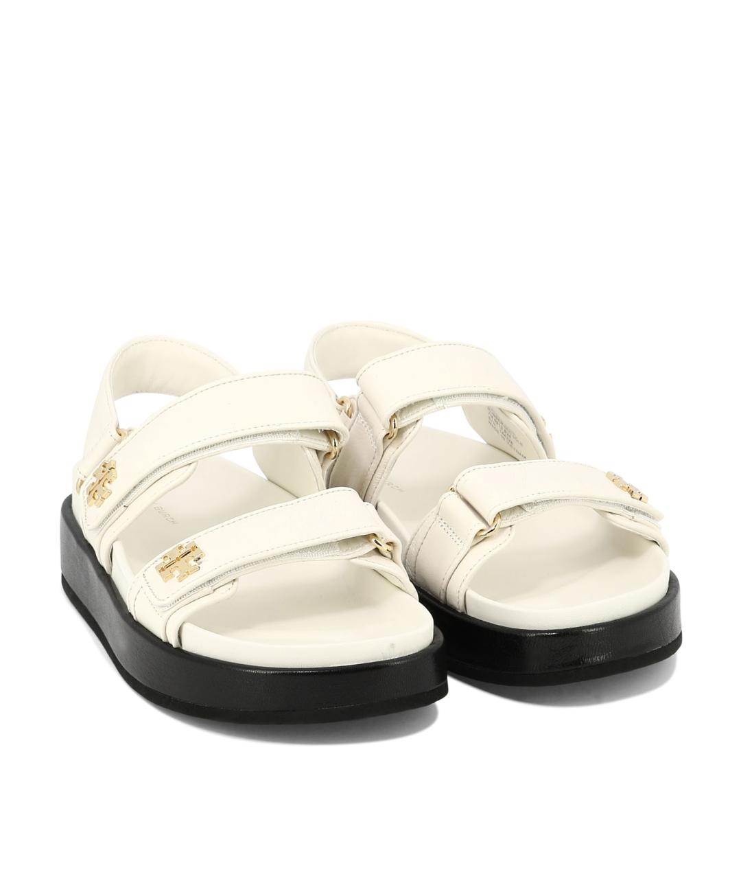 TORY BURCH Бежевые кожаные сандалии, фото 2