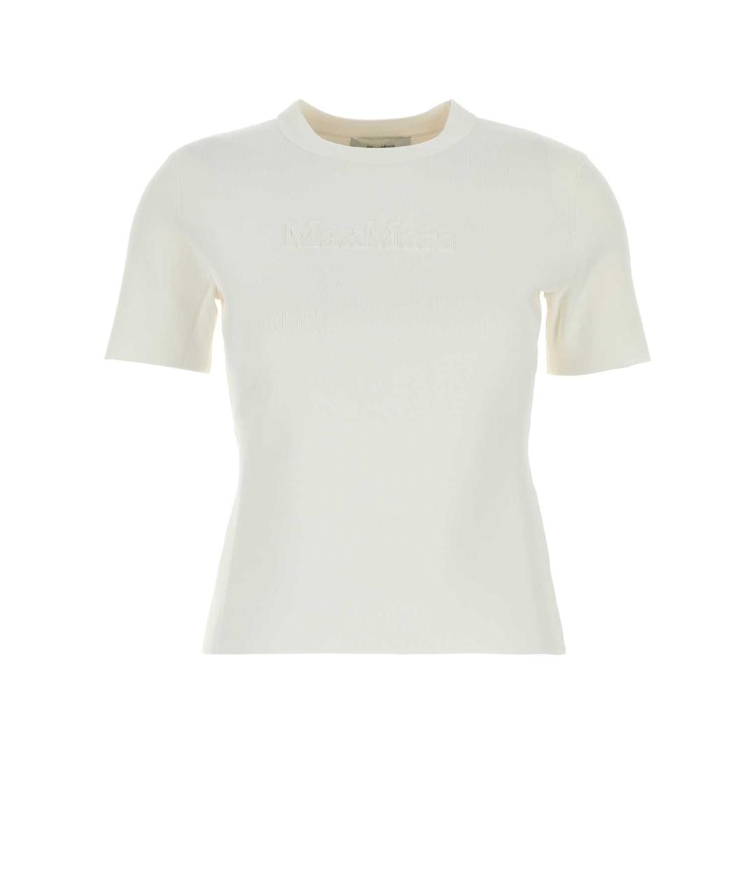 MAX MARA Белая вискозная футболка, фото 3