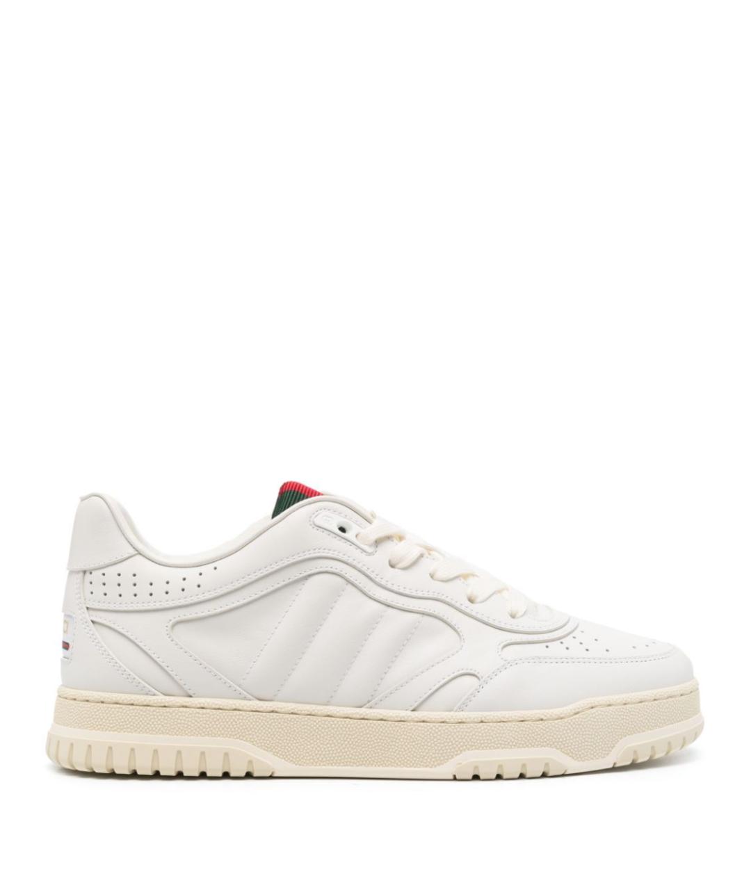 GUCCI Белые кожаные низкие кроссовки / кеды, фото 1