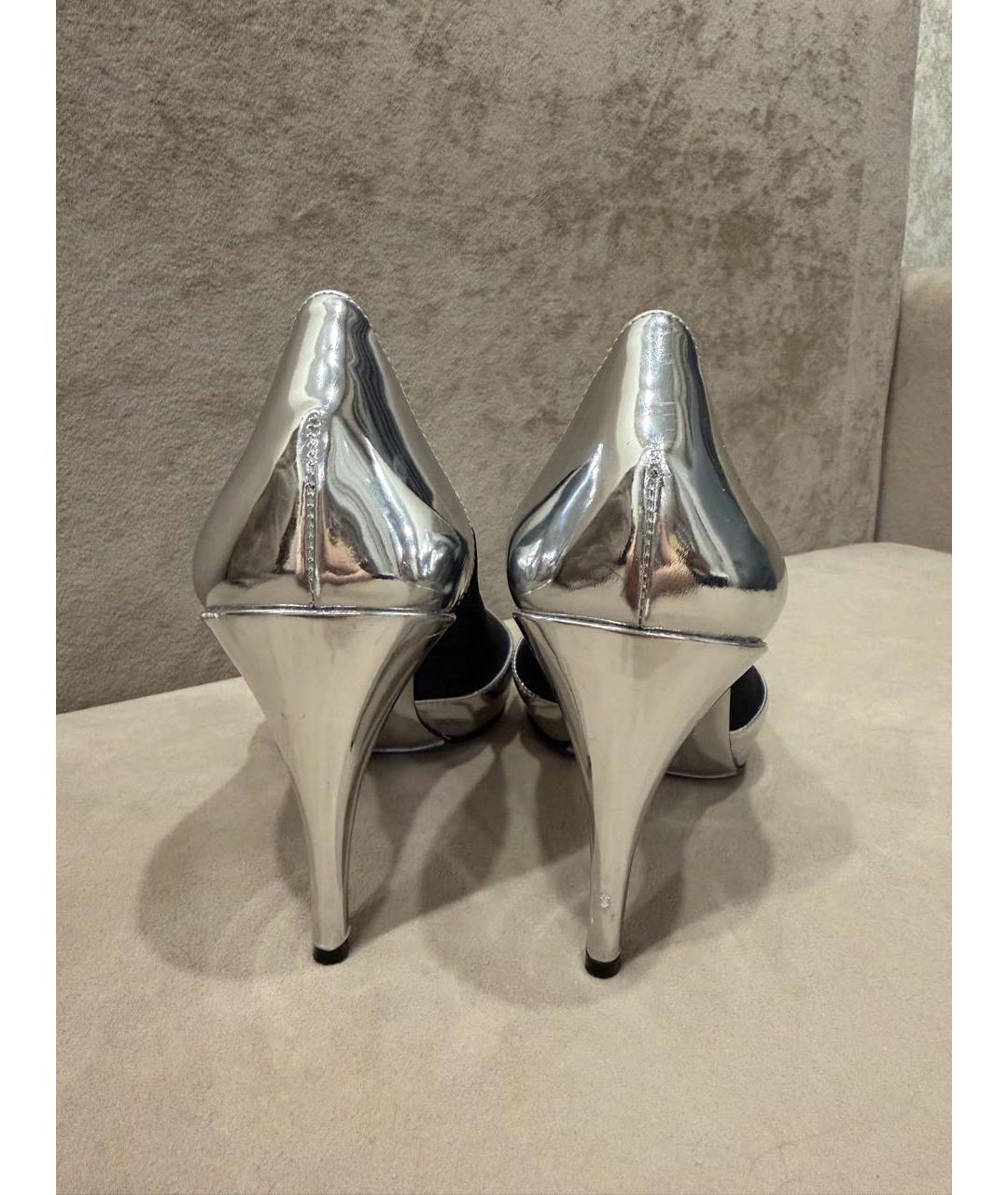GIVENCHY Серебряные туфли из лакированной кожи, фото 4