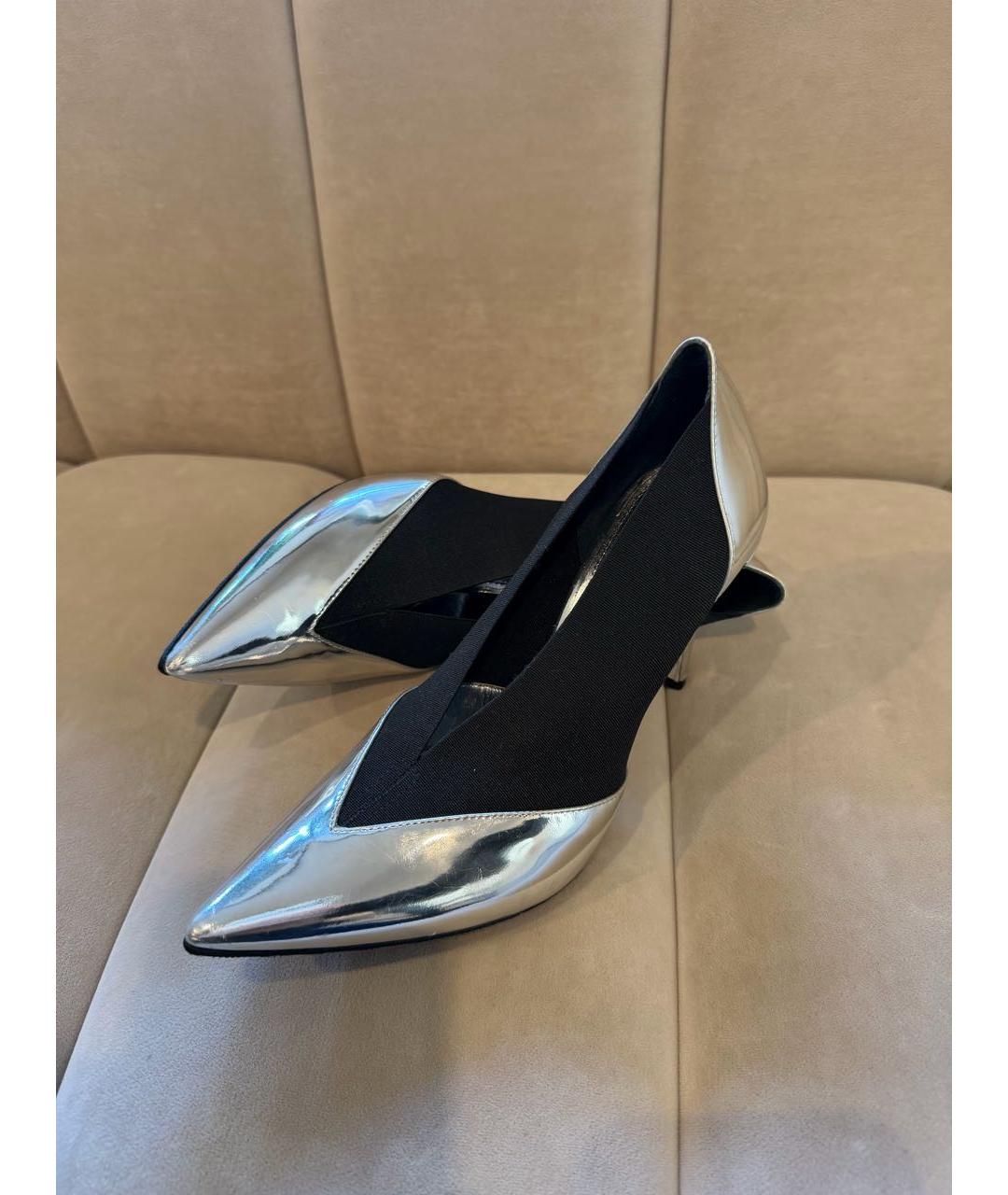 GIVENCHY Серебряные туфли из лакированной кожи, фото 5