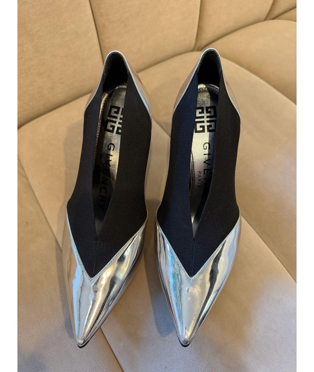 GIVENCHY Серебряные туфли из лакированной кожи, фото 2