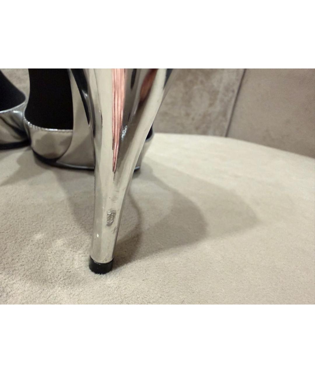 GIVENCHY Серебряные туфли из лакированной кожи, фото 8