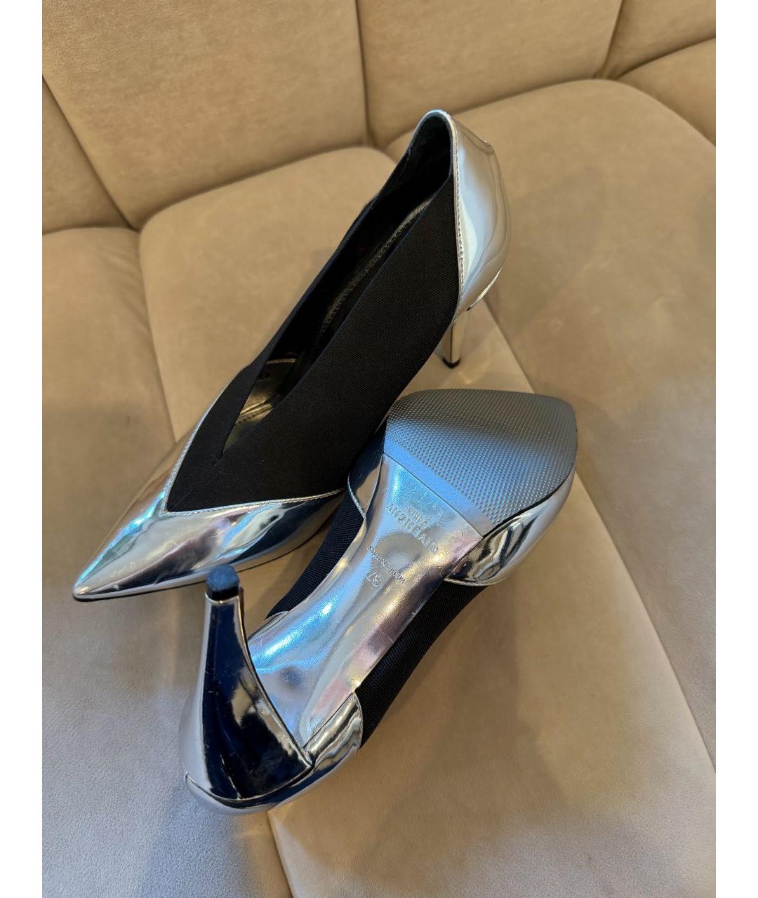 GIVENCHY Серебряные туфли из лакированной кожи, фото 6