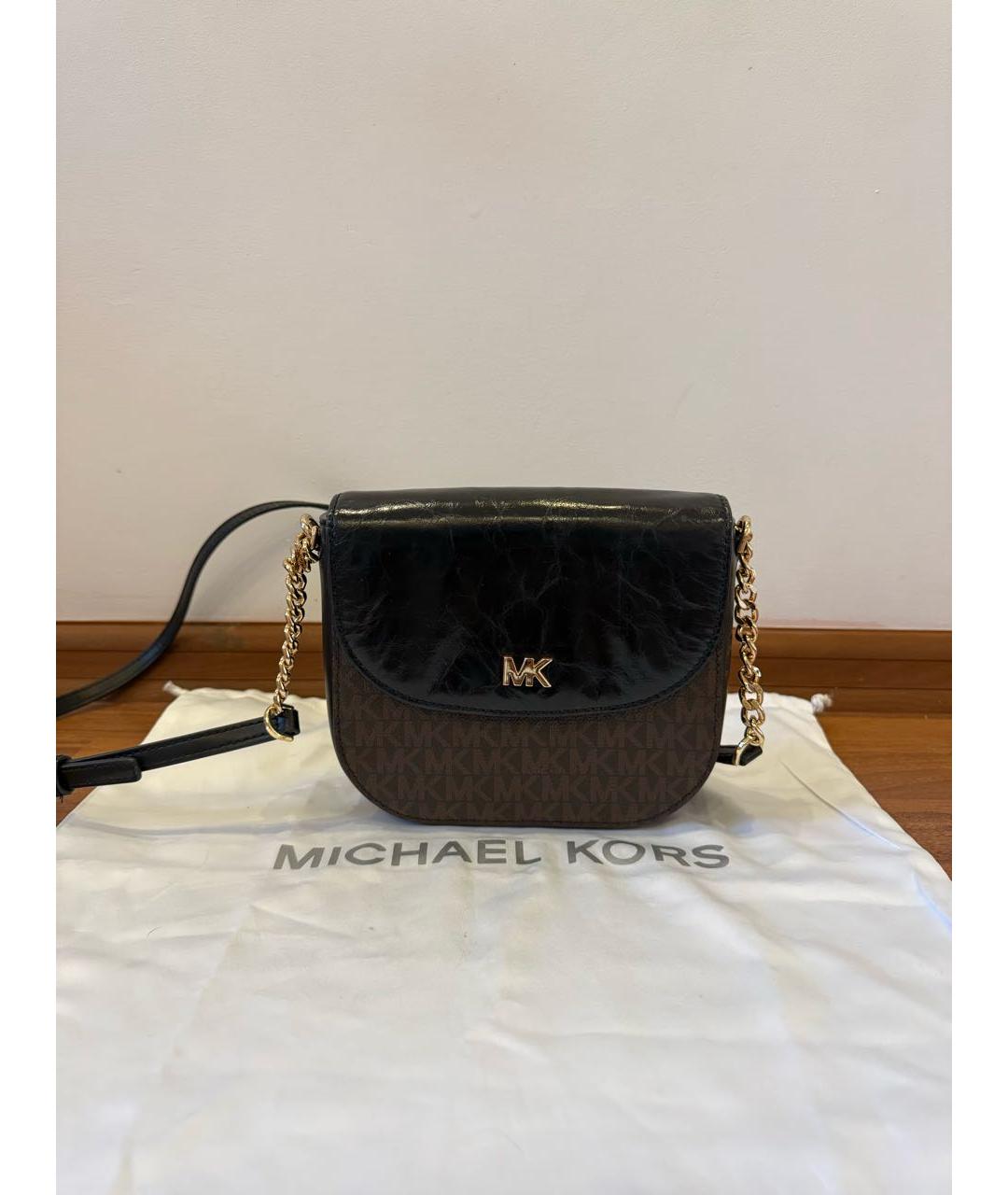 MICHAEL MICHAEL KORS Коричневая сумка через плечо из искусственной кожи, фото 6