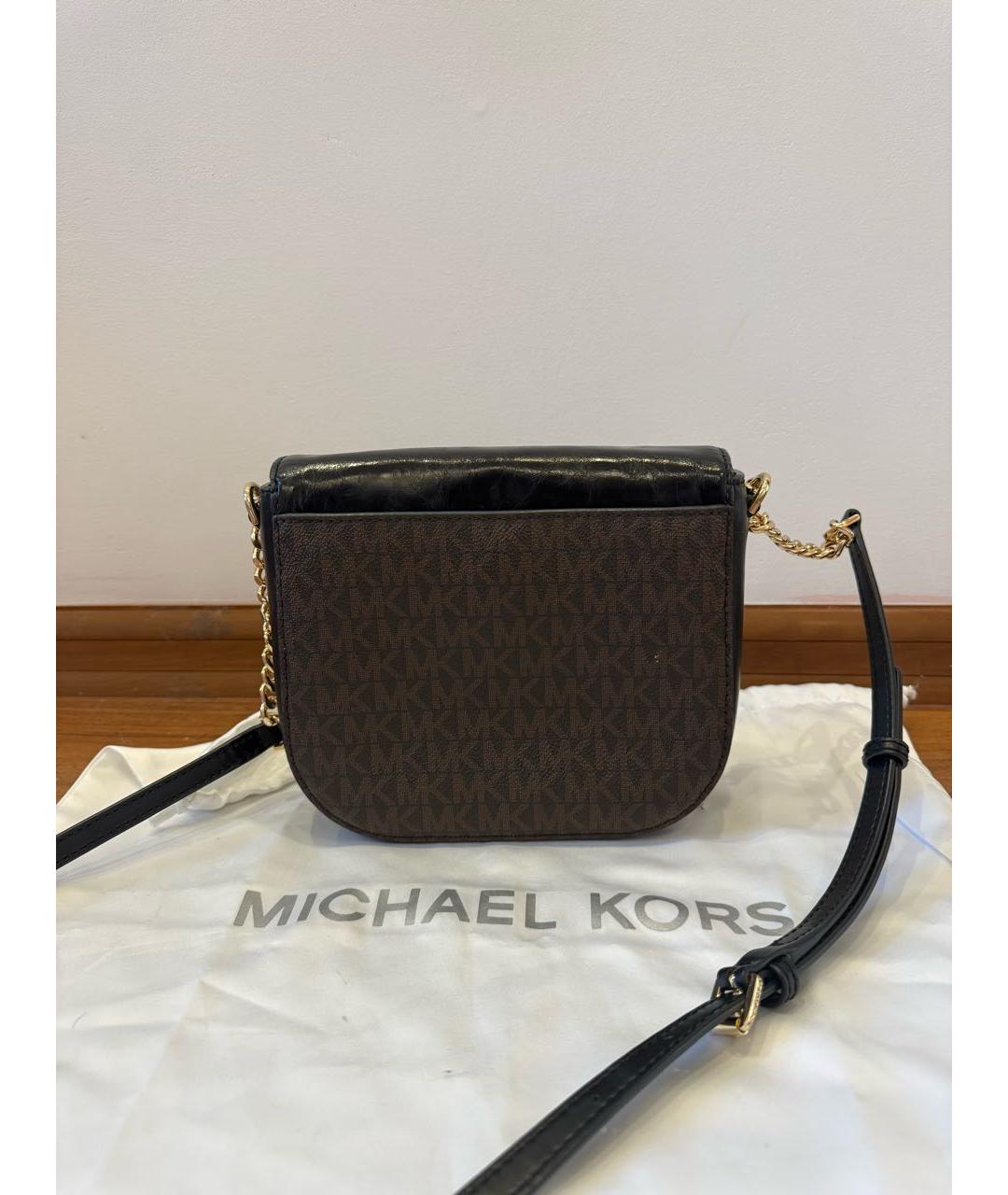 MICHAEL MICHAEL KORS Коричневая сумка через плечо из искусственной кожи, фото 3