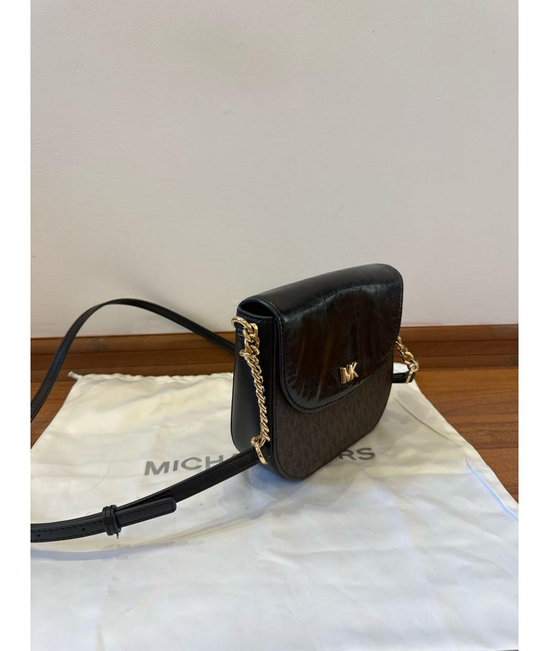 MICHAEL MICHAEL KORS Коричневая сумка через плечо из искусственной кожи, фото 2
