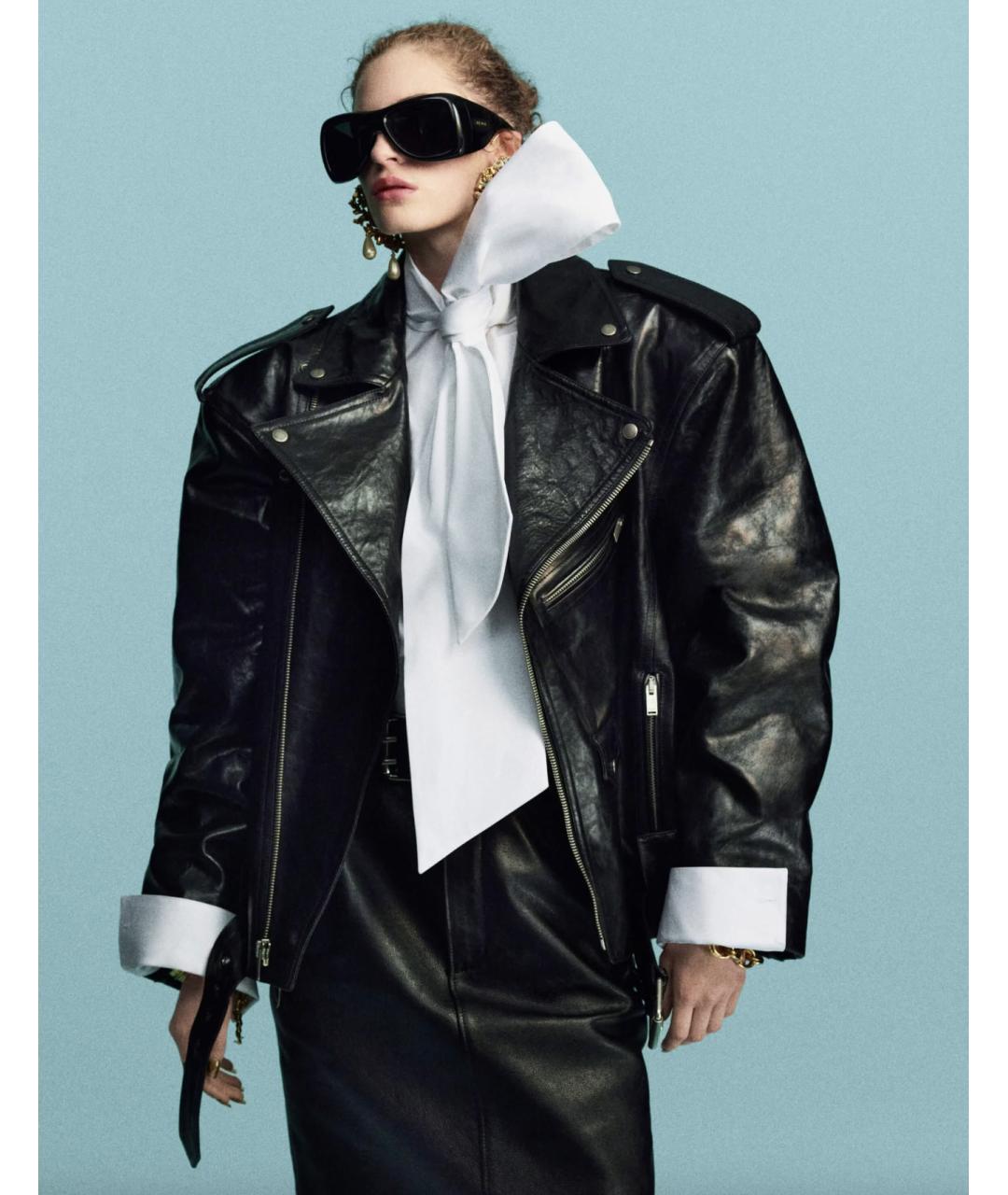 SAINT LAURENT Черная кожаная куртка, фото 6