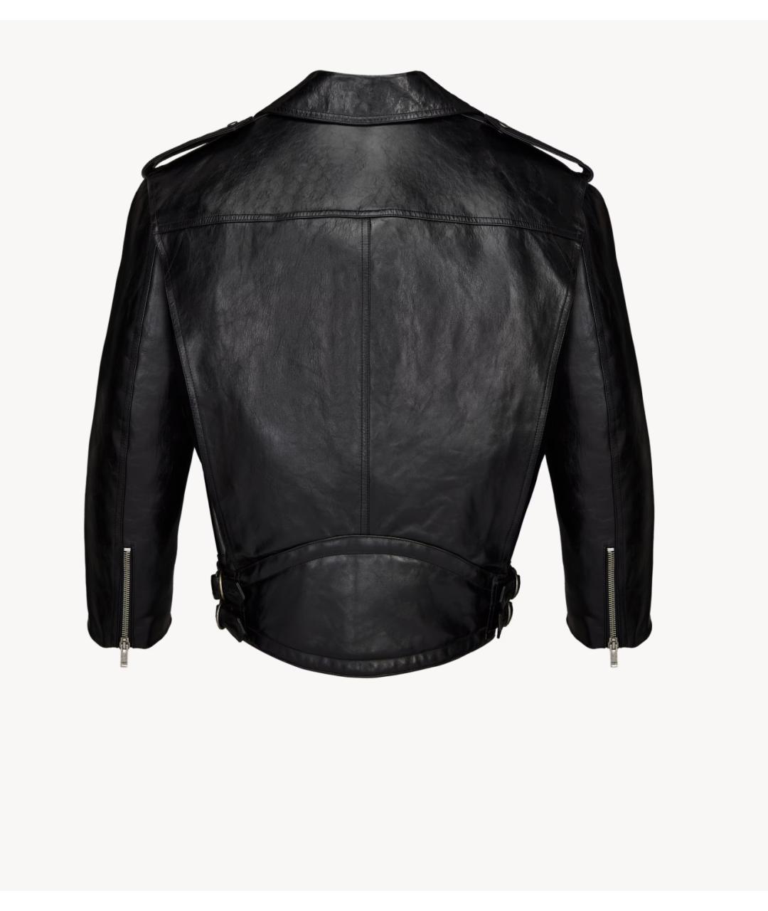 SAINT LAURENT Черная кожаная куртка, фото 4