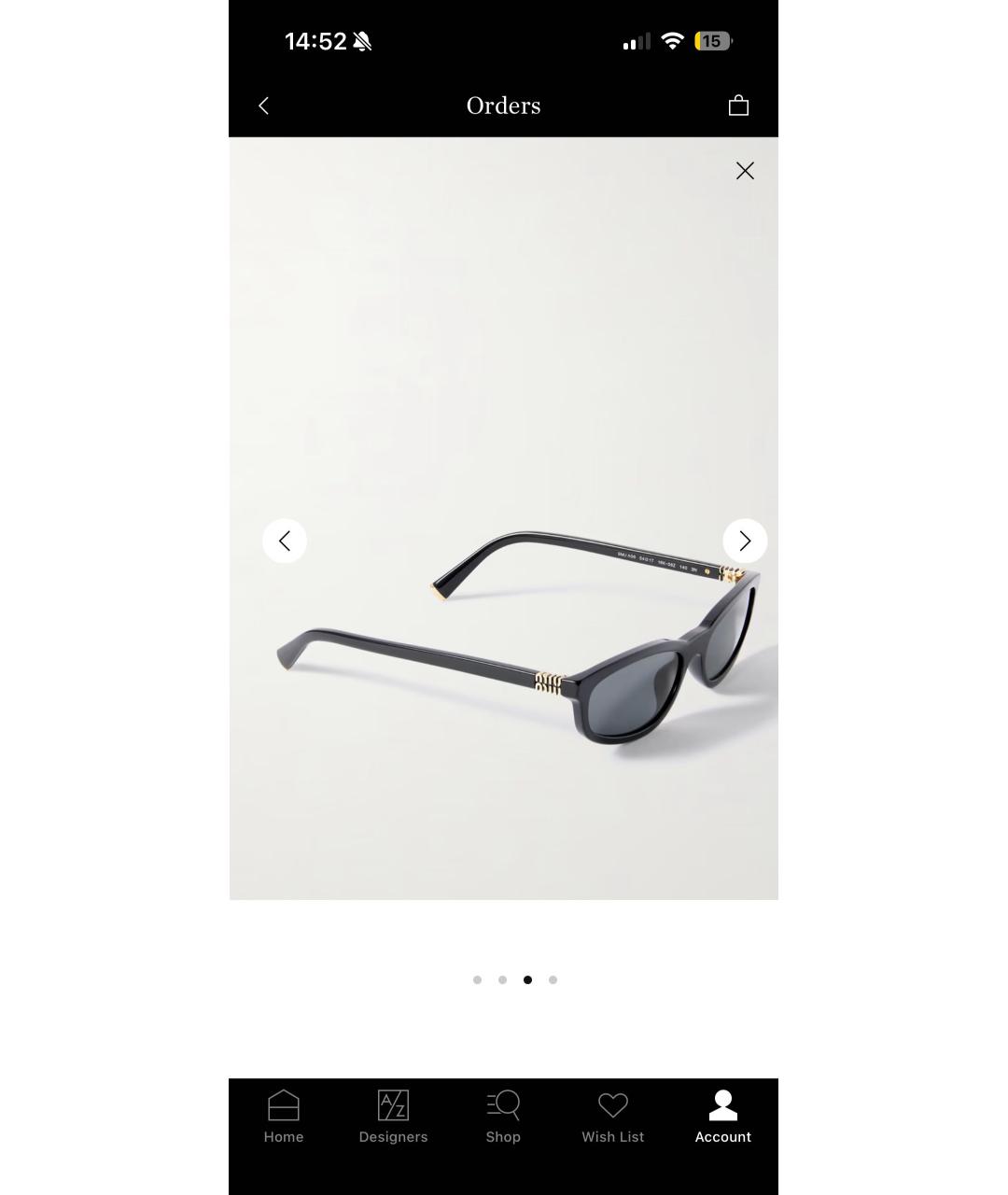 MIU MIU Черные пластиковые солнцезащитные очки, фото 2