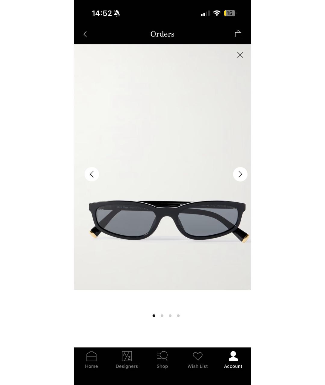 MIU MIU Черные пластиковые солнцезащитные очки, фото 8