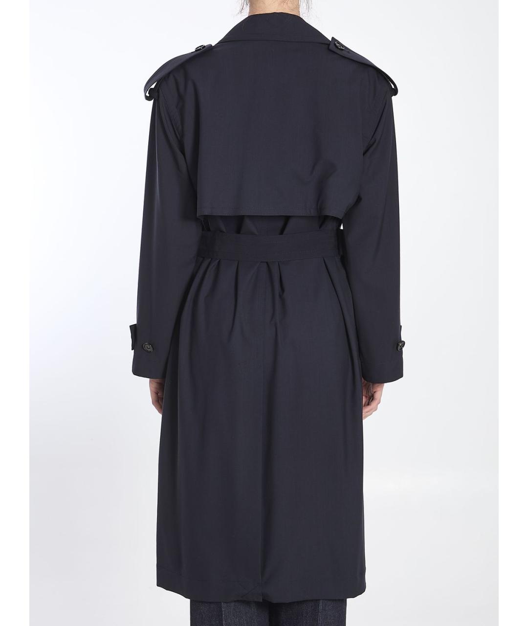 BOTTEGA VENETA Черный шерстяной тренч/плащ, фото 4