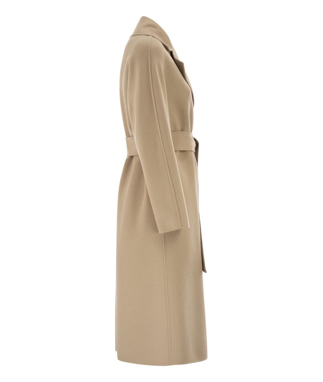 MAX MARA STUDIO Бежевое шерстяное пальто, фото 3