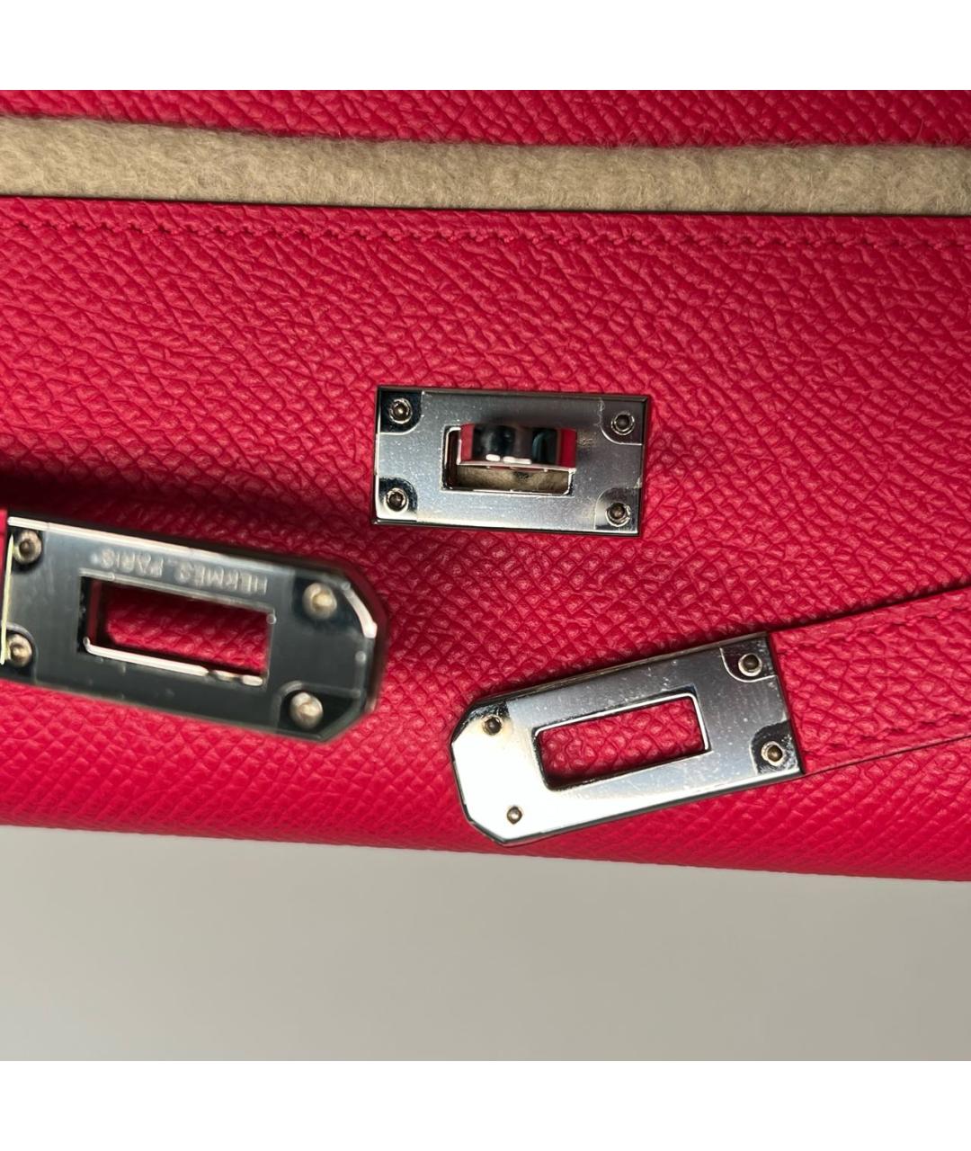 HERMES Розовый кожаный кошелек, фото 6