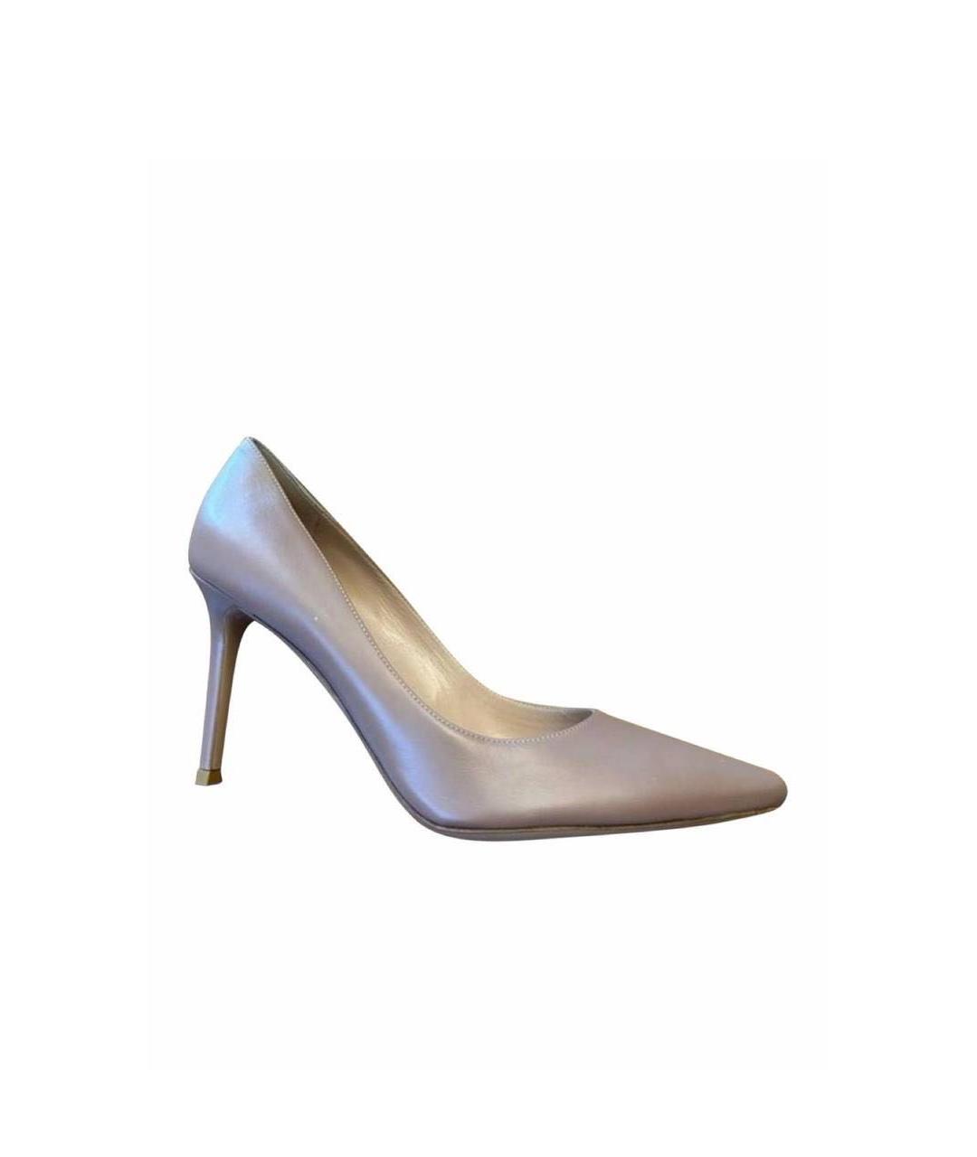 GIANVITO ROSSI Бежевые кожаные туфли, фото 1