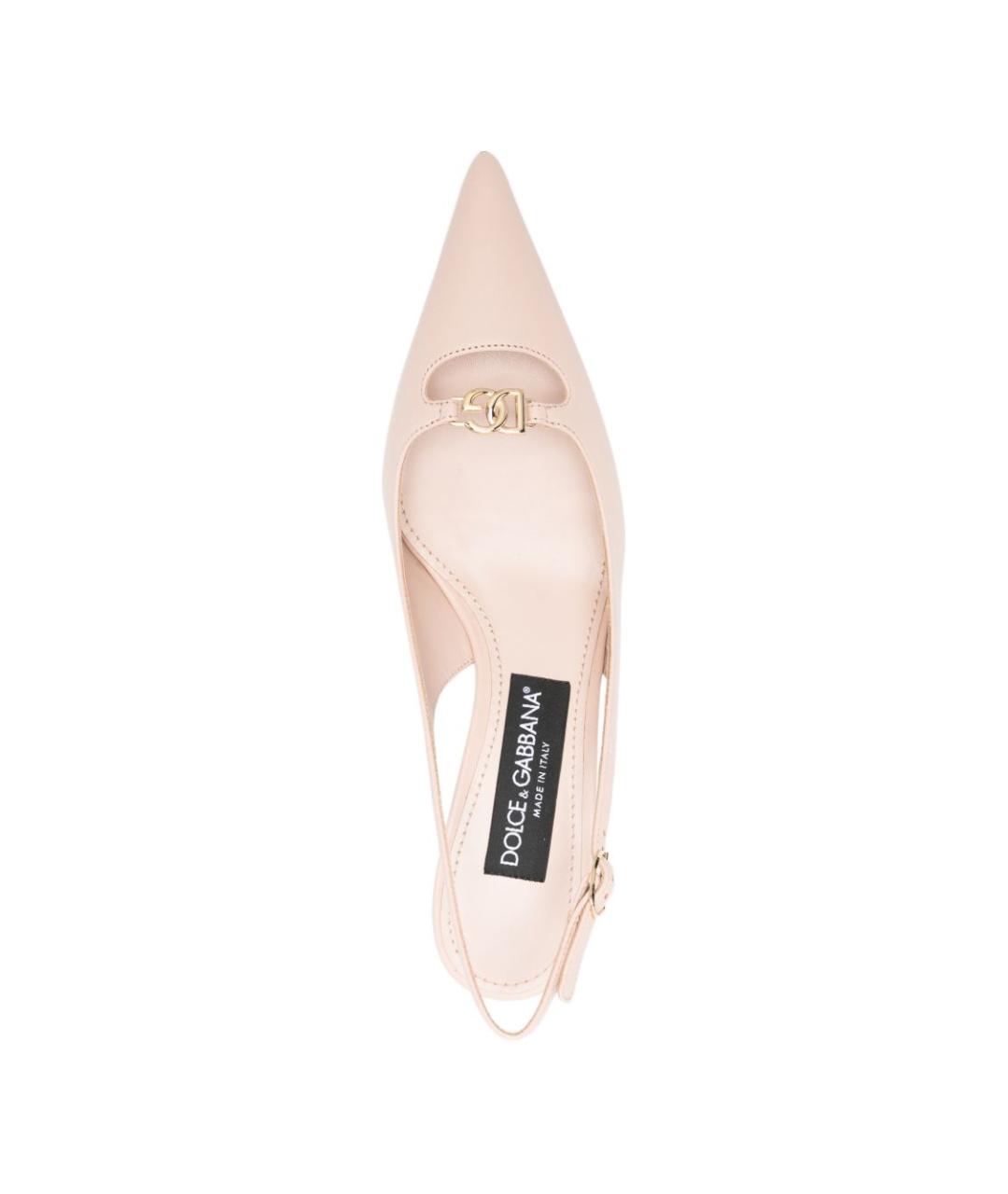 DOLCE&GABBANA Розовые кожаные туфли, фото 2