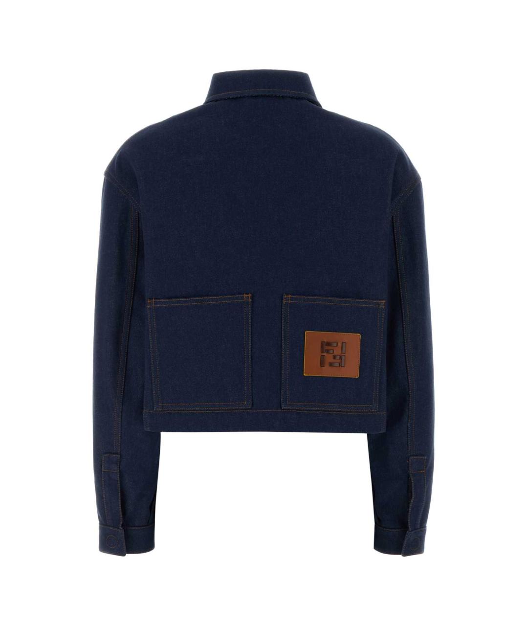 FENDI Темно-синяя деним куртка, фото 2