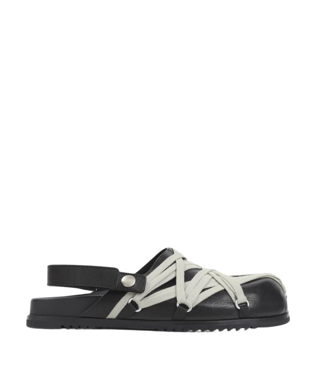 RICK OWENS Черные кожаные сандалии, фото 1