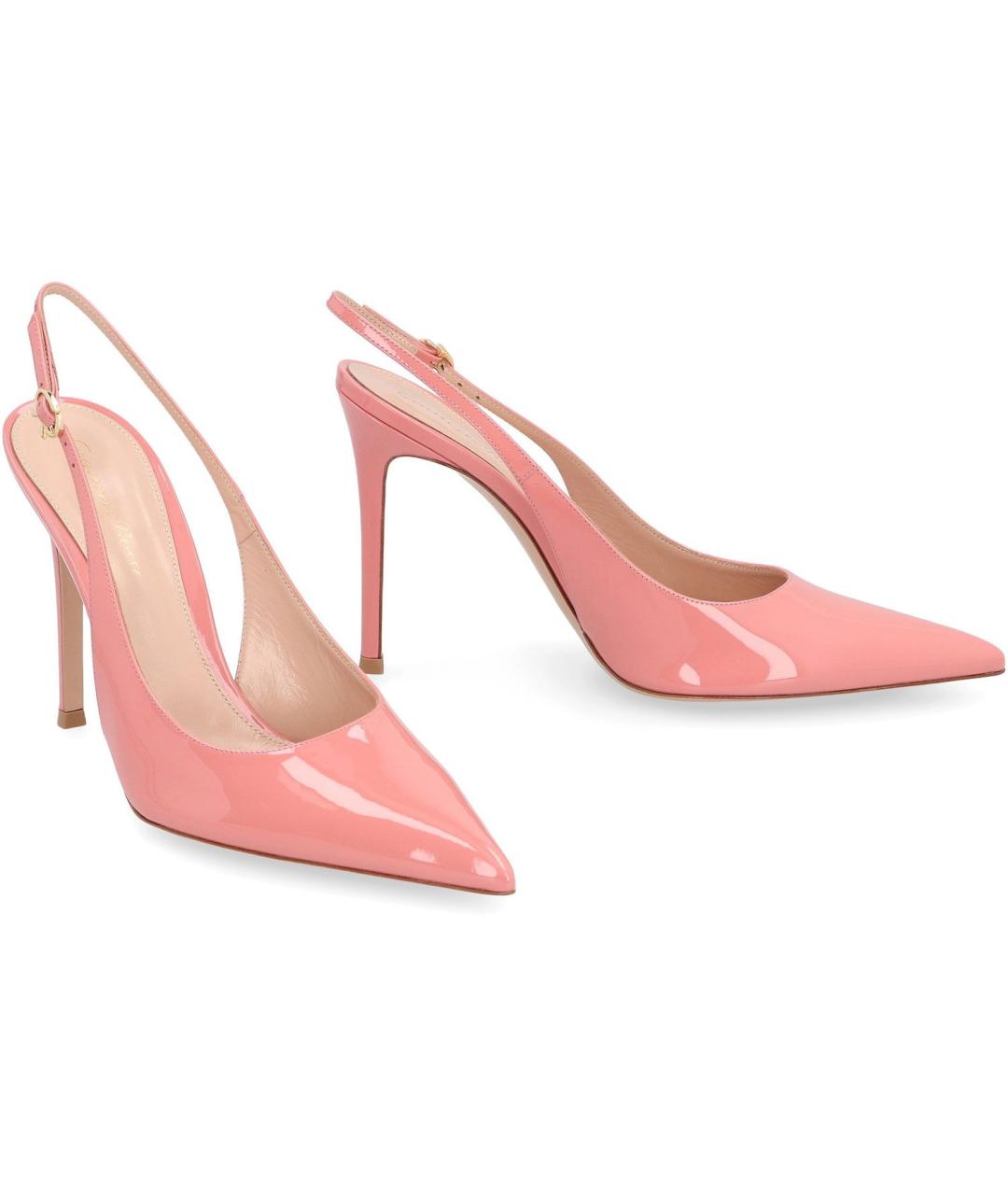 GIANVITO ROSSI Коралловые туфли из лакированной кожи, фото 3
