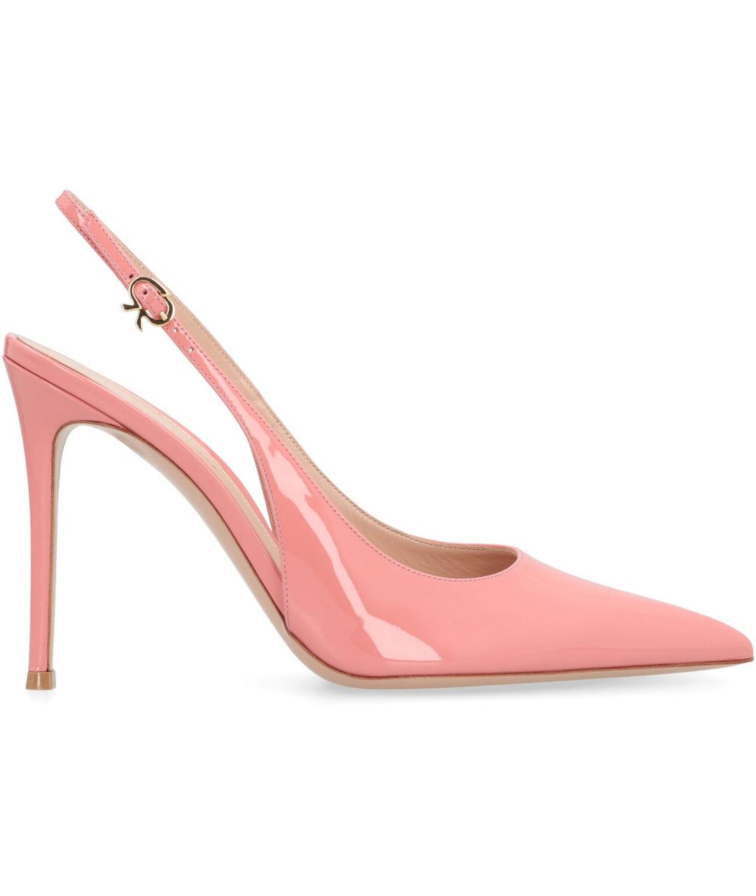 GIANVITO ROSSI Коралловые туфли из лакированной кожи, фото 2