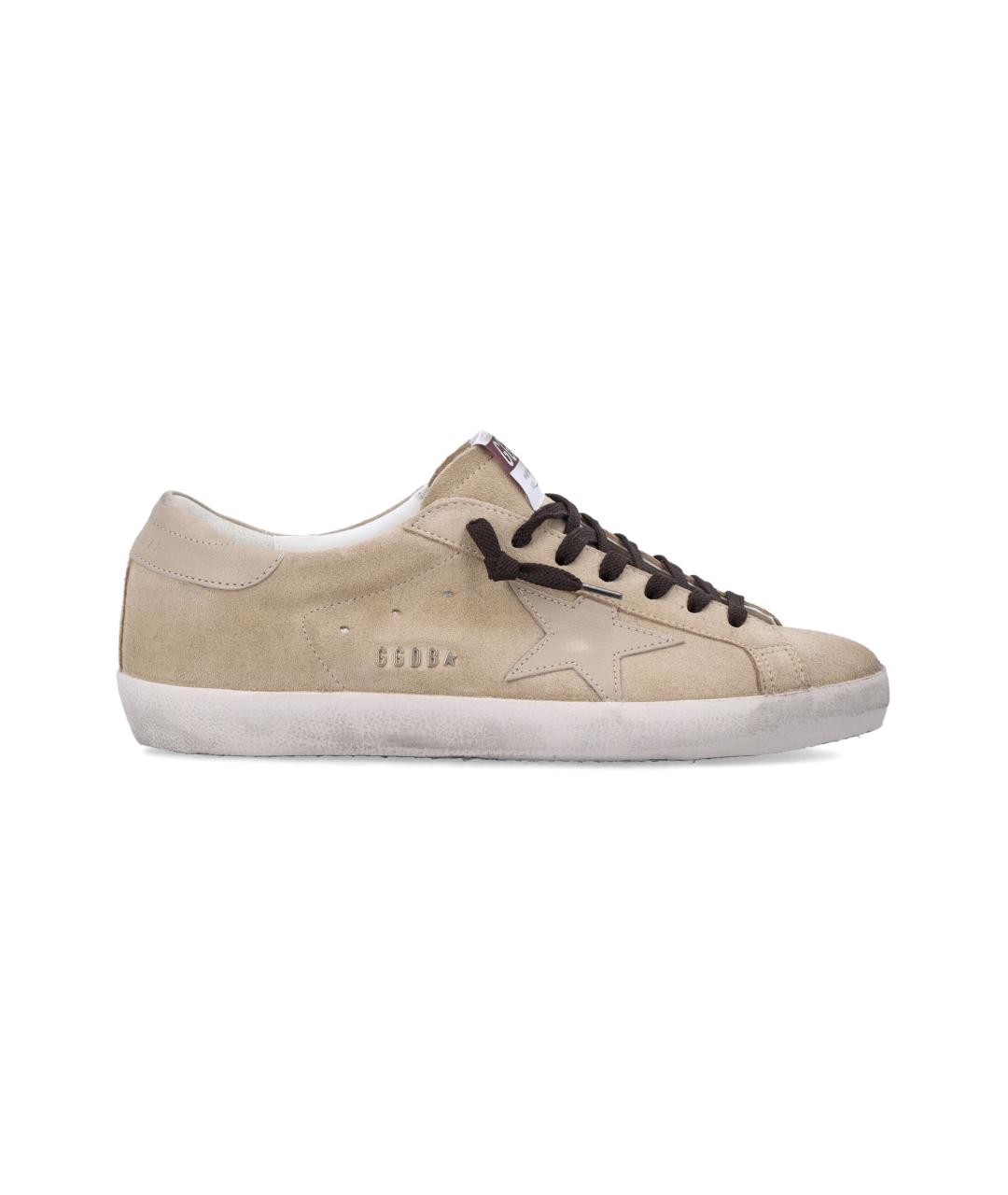 GOLDEN GOOSE DELUXE BRAND Бежевые замшевые низкие кроссовки / кеды, фото 5