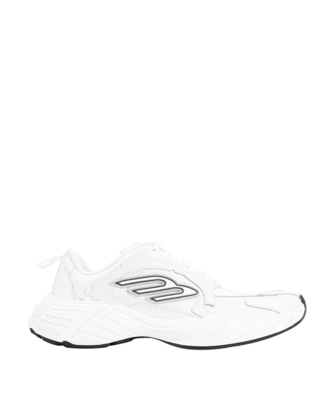 BALENCIAGA Белые кожаные кроссовки, фото 1