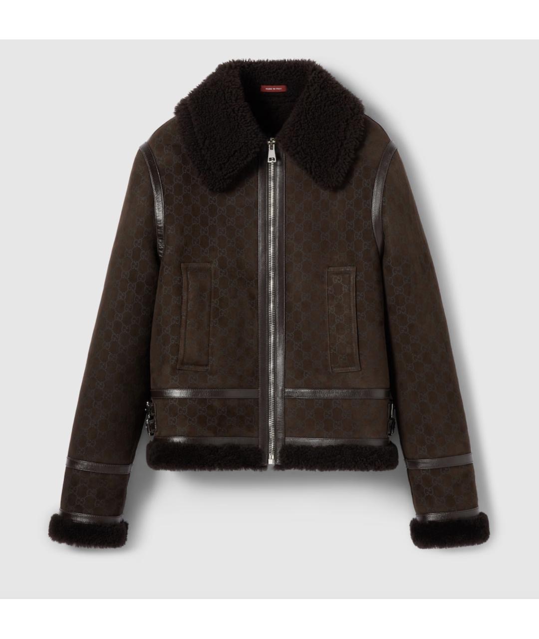 GUCCI Коричневая замшевая дубленка, фото 7