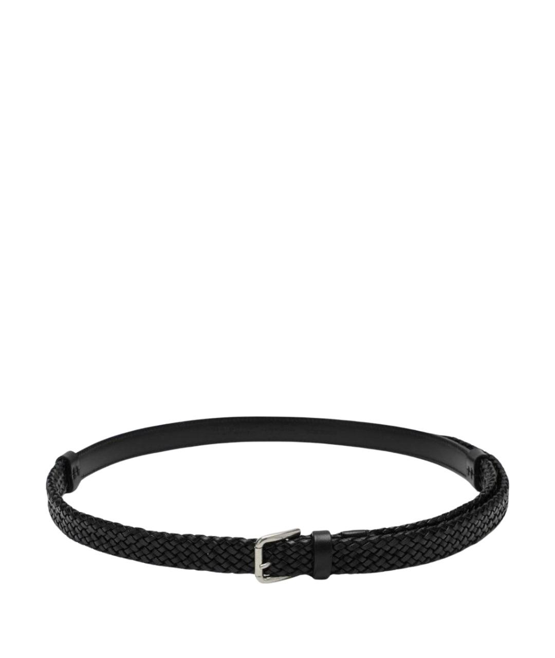 DOLCE&GABBANA Черный кожаный ремень, фото 1