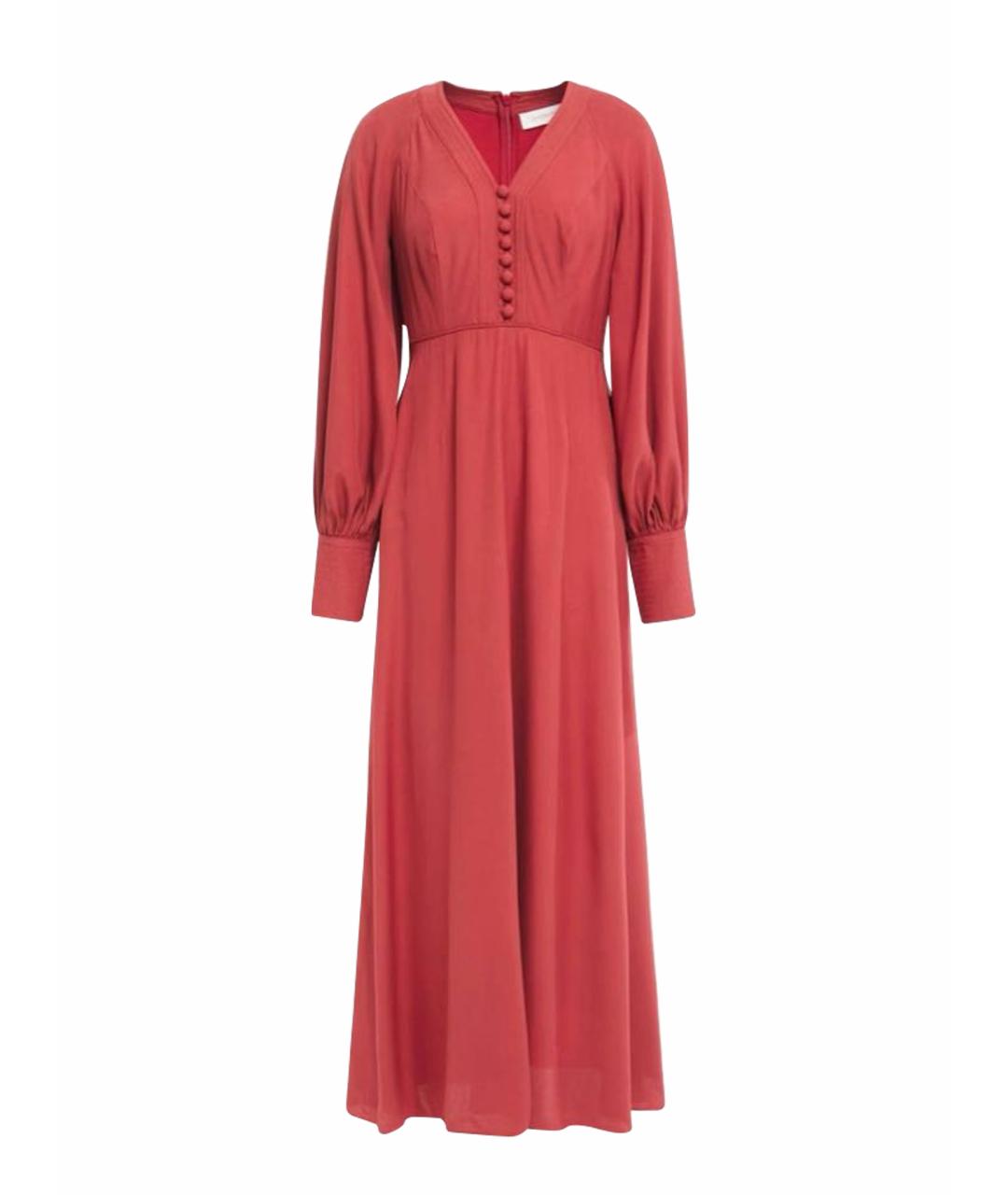 ZIMMERMANN Коралловое вискозное платье, фото 1
