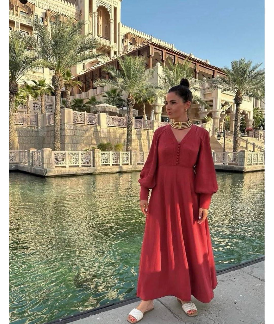 ZIMMERMANN Коралловое вискозное платье, фото 2